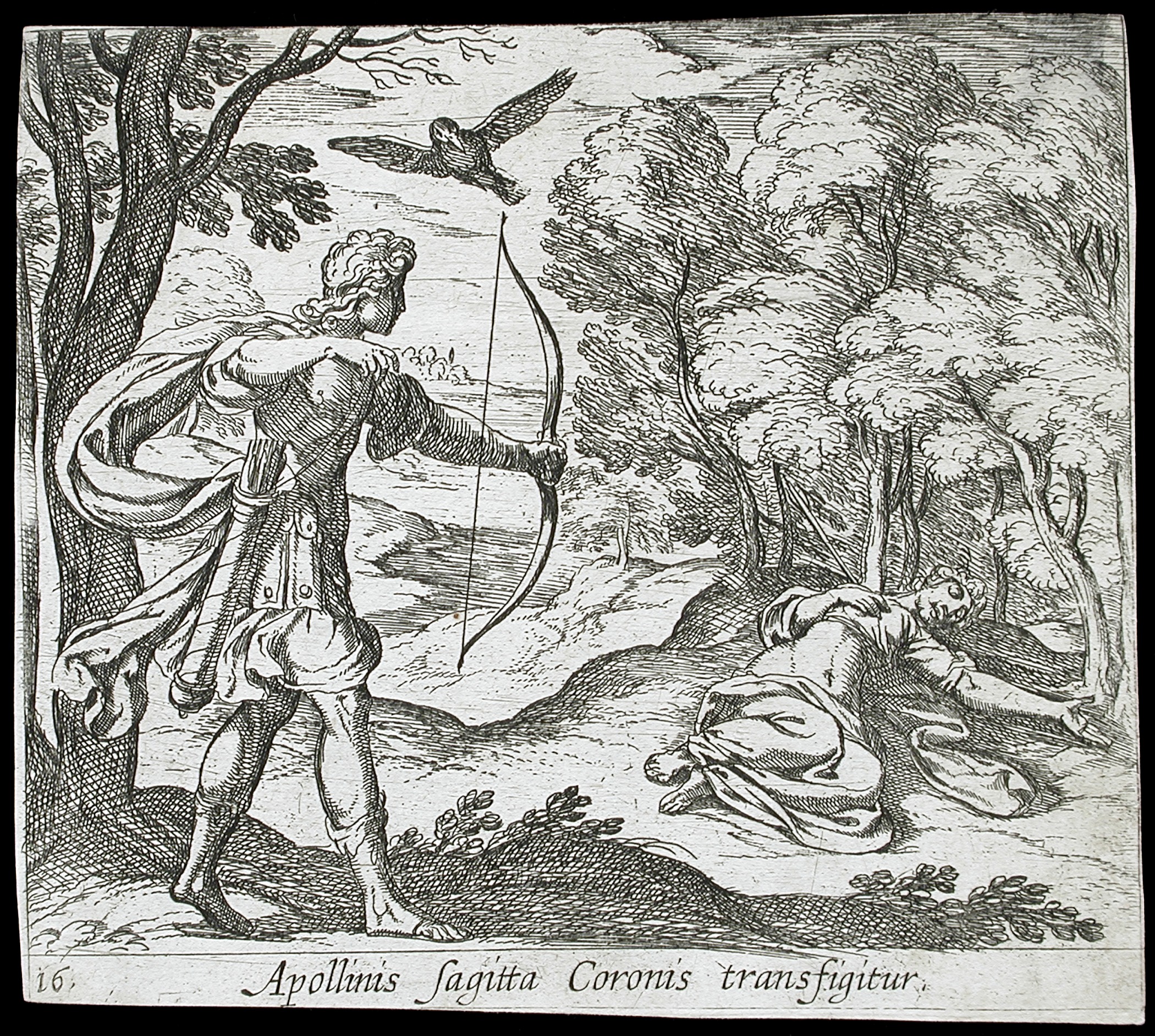Apollo uccide Coronide, Antonio Tempesta e Wilhelm Janson, 1606, Los Angeles County Museum of Art, Los Angeles