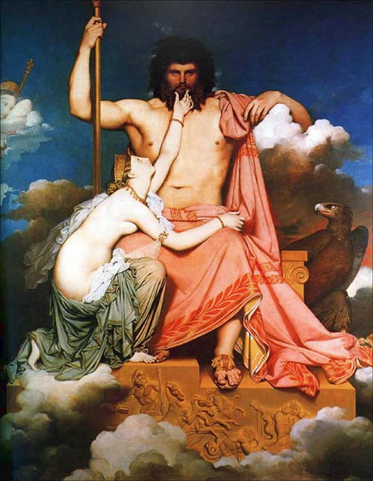 Zeus e Teti, Jean Auguste Dominique Ingres, 1811, Musee Granet, Aix-en-Provence