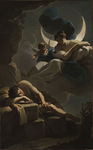 Selene e Endimione di Ubaldo Gandolfi, 1770, Los Angeles County Museum of Art