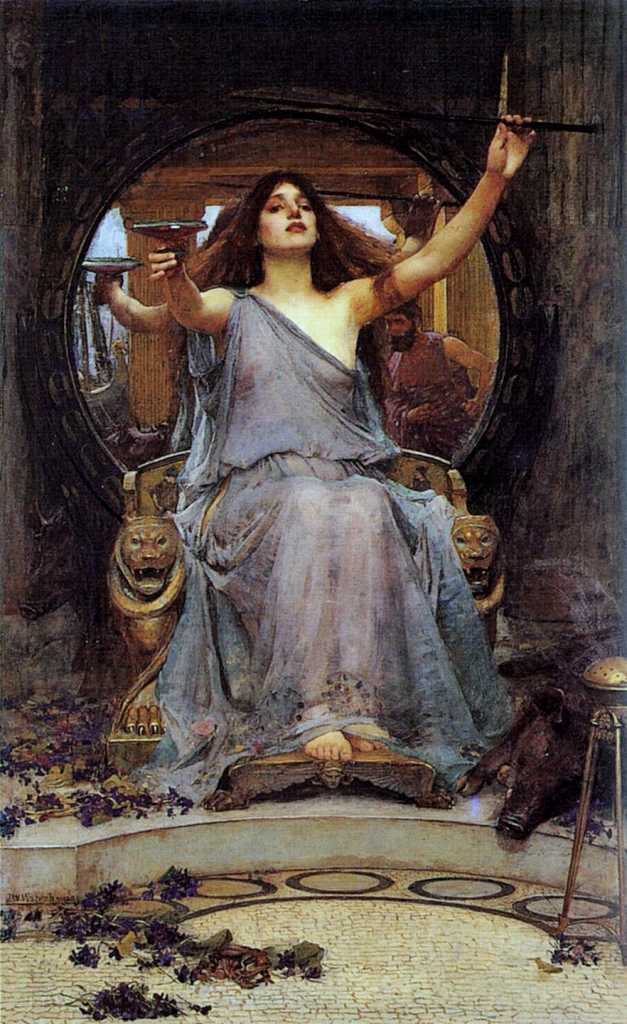 Circe offre la coppa a Ulisse, Johan WIliam Waterhouse, 1891, Collezione Oldham