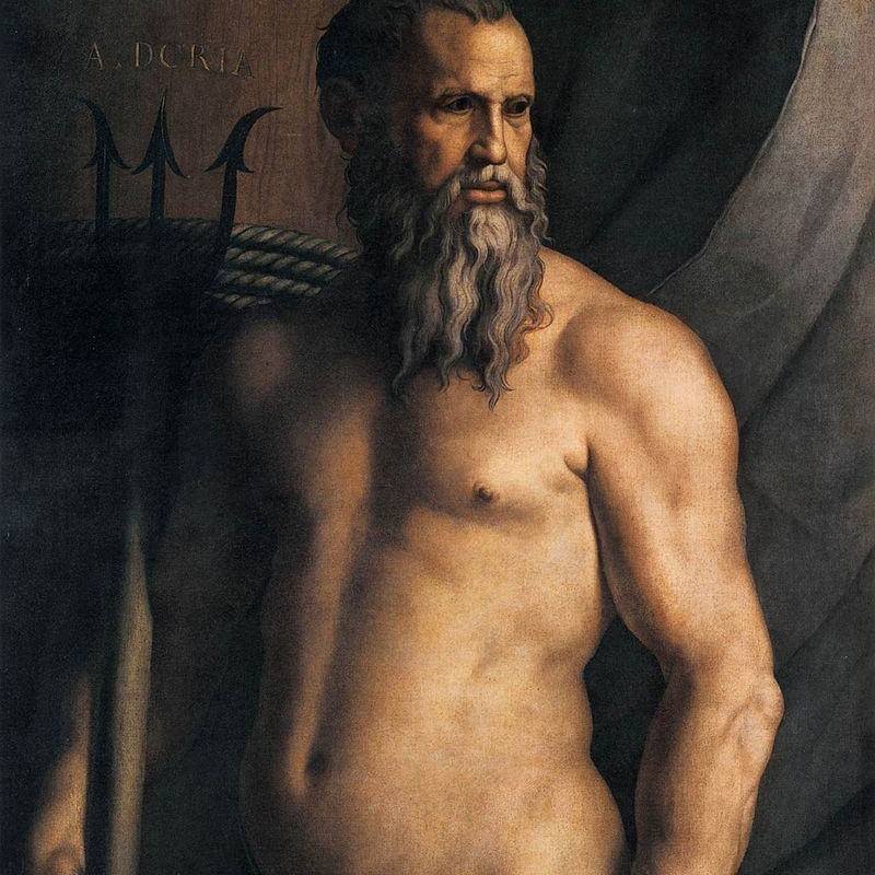 Ritratto di Andrea Doria nelle vesti di Nettuno, Bronzino, Pinacoteca di brera