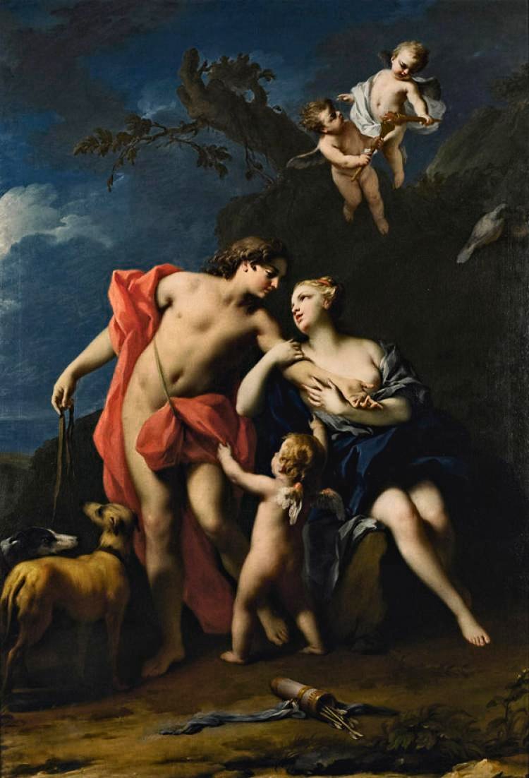 Jacopo Amigoni, Adone e Venere , 1729