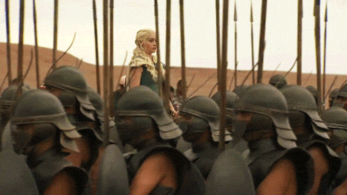 Daenerys e gli immacolati nel trono di spade