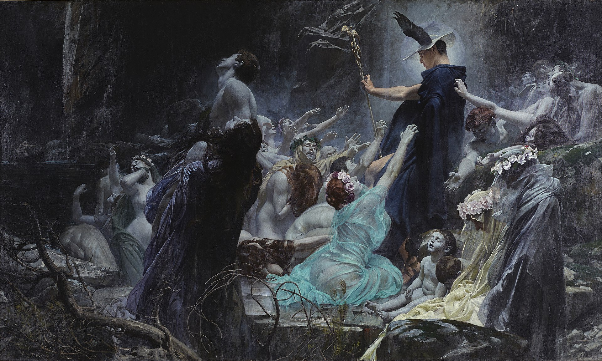 Adolf Hirémy-Hirschl – Anime sulle rive dell’Acheronte, 1898, Österreichische Galerie Belvedere di Vienna