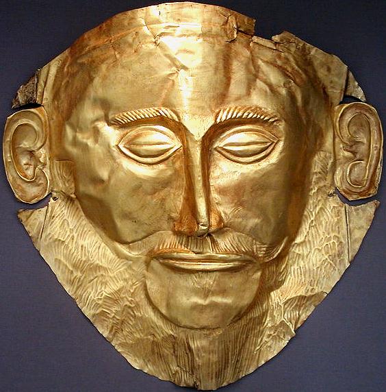 La Famosissima Maschera di Agamennone conservata al Museo Archeologico Nazionale di Atene