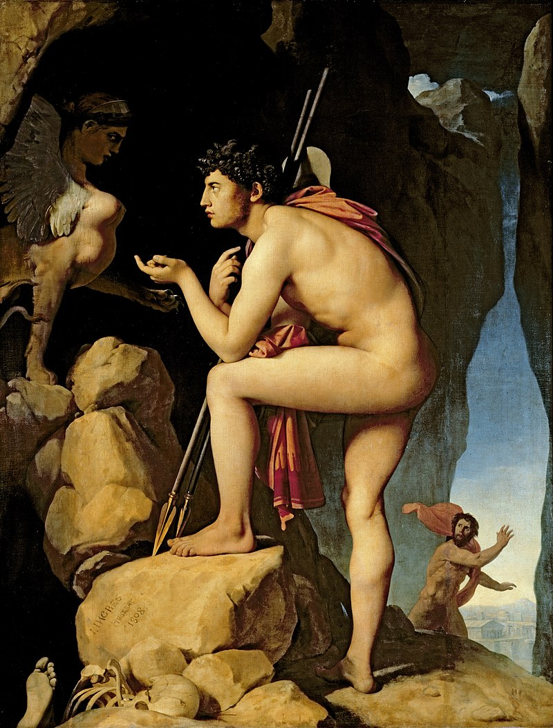 Edipo e la Sfinge, dipinto di Jean Auguste Dominique Ingres, 1808-27, Museo del Louvre