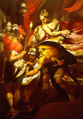 Atreo e Tieste dipinti da Giovanni Francesco Bezzi