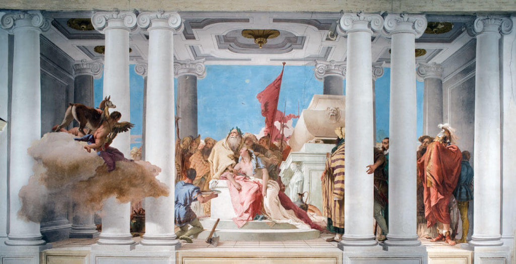 Sacrificio di Ifigenia, affresco realizzato nel 1757 da Giambattista Tiepolo per la Villa Valmarana ai Nani