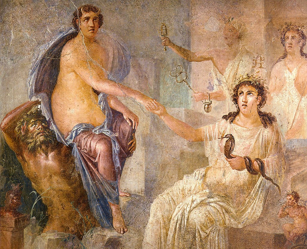 Iside accoglie Io in Egitto, da un affresco di Pompei, I secolo A.C.
