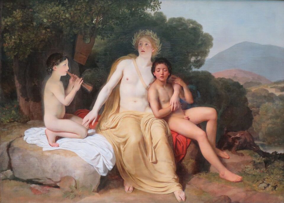 Apollo in compagnia di Giacinto e Ciparisso di Aleksandr Andreevič Ivanov, 1834.